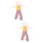 Toyvian 2 Takım Oyuncak Bebek Giysileri Bebek Aksesuarları Kıyafetler Küçük Raf Mini Bebek Elbiseleri Bebek Giyinme Küçük Bebek Elbise Bebek Elbisesi Elfler Kız Bez Numara Yapmak Gelin