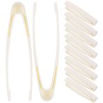 Toyvian 20 Adet çocuklar için plastik cımbız okul kaynağı alıcı makas doğa oyuncak erken beceri geliştirme yardımcıları plastik forseps boncuk alet motor öğretim yardımcıları