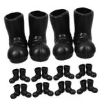Toyvian 20 Adet Yılbaşı Patik Modeli Noel Botları Süs Noel Centerpiece Oyuncak Ev Noel Aksesuarları Noel Ağacı Süsleri Mini Noel Santa Çizmeler Minyatür Ayakkabı Kaban Pe Black