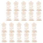 Toyvian 20 Bitmemiş Çiçek Masa Işaretleri Boş Çiçek Kesikleri Çiçek Masaüstü Süsleri Ahşap Çiçek Şekilleri Modeli Bitmemiş Ahşap Çiçek Cipsleri Oyuncak Odun Süslemek Çocuk 3 Boyutlu