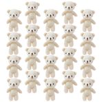 Toyvian 20 çok fonksiyonlu ayı figürleri küçük doldurulmuş hayvan küçük ayıları askıya almak anahtarlık sevimli minik ayılar ayı kolye taşınabilir peluş ayı çantalar heykel bez