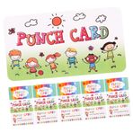 Toyvian 20 Sayfa çocuk kartları motivasyon kartları taşınabilir delikli kart oyuncak çocuklar bonus kartları teşvik edici delikli kartlar işletme altın Kart alet teşvik kartı giriş Kağıt