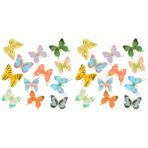 Toyvian 24 Adet Yapay Kelebek 3d Kelebek Duvar Çıkartmaları Eğitici Oyuncak 3d Duvar Çıkartmaları Kelebek Parti Iyilik Kelebekler Modeli Yaratık Figürleri 3 Boyutlu Süs Eşyaları Ütü Pvc