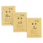 Toyvian 3 Adet Minyatür Egzersiz Kitapları Seti Ve Kız Çocukları İçin Pratik Kitaplar Bebek Evi Dekorasyonları Mini Ev Dekorasyonları Eğitici