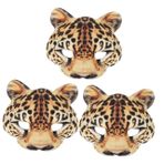 Toyvian 3 eva hayvan maskesi leopar maskeli balo cadılar bayramı dekoru leopar kostümü halloween costume cadilar bayrami kostumu Yenilik Cadılar Bayramı maskesi kostüm maskesi
