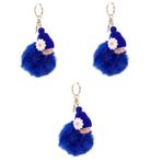Toyvian 3 Parça Anahtar Zincirleri Kadın Peluş Çanta Araba Anahtarlık Ponpon Bebek Anahtarlık Anneler Günü Karikatür Kolye Anahtarlık Kubaton Kabarık Peluş Anahtarlık Özlemek Cazibe