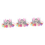 Toyvian 3 Parça Yapay Çiçekli Şapka Bebek Taç Bandı Kız Bebek Çiçeği 2 Doğum Günü Tacı 2. Saç Bantları 4. Parti Şapkaları 7. Köpek 9. Saç Aksesuarları Sim Tozu Altın Tozu Bezi Erkek Bebek
