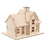 Toyvian 3D Kabin Günlüğü Bulmaca Ahşap Noel Evi El Yapımı Villa Yetişkinler Ahşap Yapboz Bulmacalar