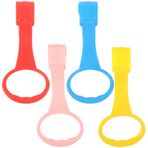 Toyvian 4 Adet Bebek Yatağı Çekme Halkaları Bebek El Çekme Halkası Beşik Asma Halkası Yenidoğan Arabası Oyuncaklar Bebek Ayağa Kalkma Halkaları Yürümeye Başlayan Çocuk Plastik Alet
