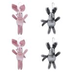 Toyvian 4 Adet Dilek Tavşan Kolye Bebek Arabası Için Yenidoğan Çocuklar Için Doldurulmuş Köpekler Peluş Bebek Fışkırtma Peluş Oyuncak Yeni Doğan Hediye Kutusu Pp Pamuk Aksesuarlar