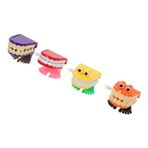 Toyvian 4 Adet Diş Kurmalı Oyuncak Rüzgar Gülü Bulmaca Oyuncak Atlama Saatli Oyuncaklar Beyin Oyuncak Çiğneme Oyuncak Takırdayan Dişler Kurbağa Oyuncak Çiğnemek Çocuk Plastik Şeker Torbası
