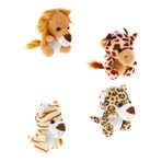 Toyvian 4 Adet Hayvan Anahtarlık Hayvan Kolye Doldurulmuş Hayvan Süsleri Mini Oyuncaklar Mini Hayvanlar Anahtarlık Hayvan Ponpon Anahtarlık Sırt Çantası Anahtarlık Peluş El Çantası Çocuk