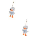 Toyvian 4 Adet Ördek Yavrusu Anahtarlık Peluş Ördek Bebek Kadınlar Için Anahtarlıklar Sırt Çantası Kolye Mini Ördek Anahtarlıklar Çanta Kolye Hayvan Kısa Peluş Beyaz Çocuk Peluş Oyuncak