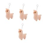 Toyvian 4 Alpaka Kolye Alpaka Süsler Çanta Kolye Anahtarlık Sevimli Hayvan Süsleri Koyun Anahtarlık Alpaka Oyuncak Hayvan Anahtarlıklar Peluş Alpaka Kawaii Anahtarlık Kısa Peluş