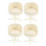 Toyvian 4 mini ofis koltuğu Minyatür sandalye Minyatür ev dekorasyonu Model ev sandalyesi dekoratif objeler Mini Modern Sandalye Modeli mini ev dekorasyonu karın kası beyaz