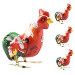 Toyvian 4 Otomatik Zıplayan Tavuk Çorap Doldurucuları Eski Oyuncaklar Tavuk Oyuncak Zıplayan Hayvan Oyuncak Tavuk Saat Oyuncak Ütü Yürümeye Başlayan Çocuk Noel Çorapları Demir