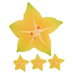 Toyvian 4 Simüle Carambola Meyvesi Köpük Carambolalar Sahte Karambola Mutfak Dolabı Süsü Mutfak Pervanesi Gerçekçi Yiyecek Oyuncağı Mutfak Meyve Pervanesi Pvc Kolye Öğrenci Minyatür