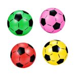 Toyvian 4 Şişme Gökkuşağı Topu Şişme Futbol Topları 8-12 Yaş Arası Çocuklar Için Parti Hediyeleri Çocuklar Yaz Oyuncakları Su Oyuncakları Oynamak Balon Plastik Bebek Karikatür