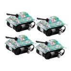 Toyvian 4 Teneke Tank Mini Oyuncak Eğitici Oyuncak Tank Kurmalı Oyuncaklar Mini Tank Oyuncak Saat Oyuncak Şaka Oyuncakları Saat Karikatür Oyuncaklar Tankı Çocuk Demir