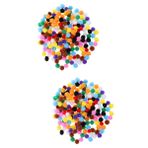 Toyvian 400 10 Ponpon Puf Topları Zanaat Kabarık Ponpon Diy Peluş Pon Pon Topları El Sanatları Küçük Ponpon Anahtarlıklar Için Ponponlar Mini Ponponlar Kedi Çocuk Boru Hattı Keçe