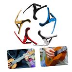 Toyvian 5 Adet Gitar Kaposu Gitar Akortçusu Capo Elektro Gitar Tuner 5 Renk Gitar Kapoları Mandolin Kapo Gitar Tuner Üzerinde Klip Akustik Gitar Için Capo Halk Aksesuarlar Ukulele Metal