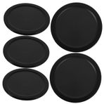 Toyvian 5 Adet Hokey aksesuarları hokey diskleri hava hokeyi ekipmanları hokey diski air hockey Hokey masası oyunu aksesuarları masa hokeyi diskleri hokey masası malzemeleri plastik Black