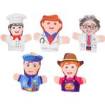 Toyvian 5 Adet Karakter Mesleği Parmak Kuklası Polis Doktor Bebek Parti Hikaye Anlatma Sahneleri Hikaye Anlatımı Parmak Kuklaları Peluş El Kuklaları Karikatür Çocuk Pp Pamuk Oyuncak Bebek