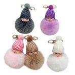 Toyvian 5 Adet Peluş Bebek Anahtarlık Çanta Takılar Ponpon Tüylü Anahtarlık Puf Tılsımı Bulanık Anahtarlık Komik Gençler Anahtarlık Gidiş Anahtarlık Kürk Anahtarlık Cüzdan Şirin