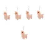 Toyvian 5 Alpaka Kolye Hayvan Anahtarlıklar Peluş Alpaka Sevimli Hayvan Süsleri Alpaka Süsler Çanta Kolye Anahtarlık Koyun Anahtarlık Alpaka Oyuncak Kawaii Anahtarlık Kısa Peluş