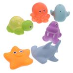 Toyvian 6 Adet Bebek Banyo Oyuncakları Yüzen Oyuncak Balıkçılık Yüzen Oyuncak Çocuk Duşu Oyuncak Yüzen Banyo Oyuncak Dış Mekan Yürümeye Başlayan Çocuk Vinil Duş Malzemeleri