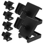 Toyvian 6 Adet Cep Telefonu Mikrofon Tabanı Alıcı Ayarlanabilir Mikrofon Tutucu Kutup Dönüştürücü Kablo Masa Üstü Radyo Bom Standı Kulaklık Kanca Ayaklı Masa Kavramak Çoklu Black Plastik