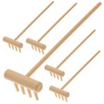 Toyvian 6 Adet Tırmığı Küçük Tırmıklar Meditasyon Bahçe Tırmığı Havuzu Zen Bahçesi Tırmığı Masaüstü Tırmıklar Aksesuarları Buda Masa Üstü Mini Plastik El Sanatları Ofis