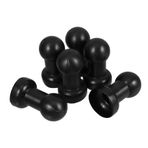 Toyvian 6 Adet Yedek Mini Plastik Bacak Ucu Siyah Trampolin Bacakları Plastik Kapaklar Trampolin Boru Kapağı Sallanmayı Önler Zıplama Yatağı Boru Kapakları