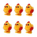 Toyvian 6 Adet Zincirli Saat Civciv Yürümeye Başlayan Çocuk Oyun Seti Çocuk Oyuncak Sarı Toka Cichildren Oyuncak Hediye Sepet Çocuklar Yumurta Sürpriz Oyuncaklar Ödül Koşabilir Plastik