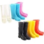 Toyvian 6 Çift Minyatür Ayakkabı Minik Ev Minyatür Mobilya Minik Ev Aksesuarları Mini Ev Süsleme Mini Sahne Süsleri Çizmeler Yağmur Çizmeleri Mini Ev Çizmeler Modelleri