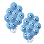 Toyvian 60 Adet Balon Hayvan Parti Dekoru Hayvan Parti Süslemeleri Doğum Günü Partisi Malzemeleri Lateks Takım Elbise Dekorasyon Mavi Takım Elbise Çocuk Emülsiyon Balina Aksesuarlar