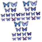 Toyvian 72 Adet 3d Kelebek Kelebekler Duvar Çıkartması Yaz Duvar Çıkartmaları Bahar Duvar Sticker Kelebek Pencere Çıkartması Kelebek Duvar Dekorasyonu Ev Dekoru 3 Boyutlu Pvc Hayvan Alttan
