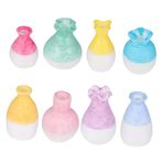Toyvian 8 Adet mini vazo yapay bitkiler ev dekorasyonu küçük süs estetik küçük vazo dolgu maddesi home decor dekoratif objeler Hafif Mini süslemeler mini çiçek vazo Mini saksı reçine