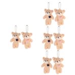 Toyvian 8 Ayı Anahtarlık Ayı Bebek Anahtarlık Yumuşak Anahtar Tutucu Tüylü Karikatür Anahtarlık Kadınlar Için Araba Anahtarlık Süt Ve Mocha Ayısı Özlemek Peluş Bebek Çantalar Alaşım