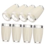Toyvian 8 Minyatür Süt Kupası Çay Bardağı Oyuncak Yemek Dekoru Ev Dekorasyonu Mini Çay Fincanları Ev Dekoru Mini Bebek Minyatür Yemek Kapları Reçine Karton Sabah Kahvaltısı Beyaz