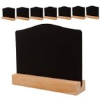 Toyvian 8 Not Alma Tahta Mini Tahta Şövale Işaretleri Küçük Tahta Işaretleri Masaüstü Yazı Tahtaları Masa Numarası Mesaj Panosu Silinebilir Tahta Çalışma Masası Tabela Ahşap