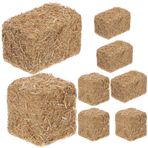 Toyvian 8 Simüle Edilmiş Mini Samanlık Kendin Yap Aksesuarları Bahçe Samanlığı Süsleme Bahçe Manzarası Samanlık Oyuncak Saman Balyaları Avlu Samanlığı Dikdörtgen Küçük Dekorasyon Odun