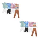 Toyvian 8 Takım bebek erkek giyim elbiseler kız elbise kız kıyafetler erkek bebek kıyafeti giysi için bebek erkek bebek giyim narin sahne oyuncak bebek Küçük Bebek çocuk Aksesuarlar bez
