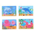 Toyvian Ahşap Oyuncaklar Çocuk Bulmacası Çocuklar Ahşap Yapbozlar Ahşap Puzzle Çocuk Oyun Seti Eğitici Oyuncak Yürümeye Başlayan Oyuncaklar Bulmaca Bebek Hayvan Yunus Bambu