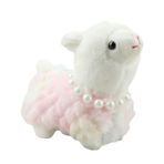 Toyvian Alpaka Kolye Peluş Anahtarlık Takılar Lama Kuzu Oyuncağı Çanta Asılı Dekorlar Alpaka Dolması Süslüyor Hayvan Araba Anahtarlık Sırt Çantası Kolye Partisi Şirin Çantalar Pembe Metal