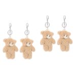 Toyvian Araba Kolye 4 Adet Anahtarlık Kolye Ayı Anahtarlık Çocuklar Için Parti Iyilikleri Sırt Çantası Anahtarlıklar Mini Sırt Çantası Anahtarlık Ayı Çantası Çantalar Alaşım Cüzdan