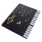 Toyvian Çarşaf Müzik Bölümü Klasörü Öğrenci Dosyası Düzenleme Kağıt Belgeler Depolama Tutucu Spiral Bağlı Dosya Düzenleyici Spiral Bağlı Müzik Klasörü Belge Kabı Piyano Notası A4 Konteyner