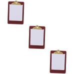 Toyvian Çocuk Oyuncakları 3 Parça oyuncak bebek panosu bebek evi kiti yazı tahtası Not modeller minyatür kağıt panosu bebek evi aksesuarları mini modeli yazma klasörü karton reçine