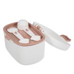 Toyvian çocuk süt tozu kutusu hava geçirmez formül seyahat formülü dağıtıcısı bebek maması kepçe formül kapları Bebek formülü için süt dağıtıcısı formül durumu formül seyahat kabı pp beyaz