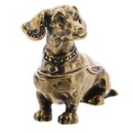 Toyvian Dachshund Süsleri Mini Mücevher Düzenleyici Dekoratif Mücevher Kutusu Vintage Köpek Heykelciği Minyatür Köpek Heykelciği Dachshund Yüzük Tutucu Dachshund Dekoru Dachshund